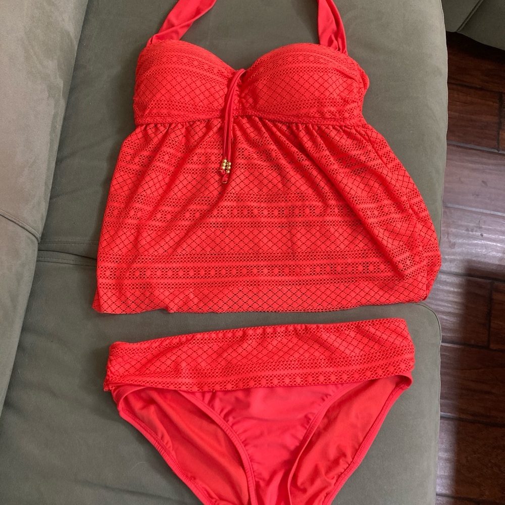 Into the Bleu - Orange Halter Bikini Set